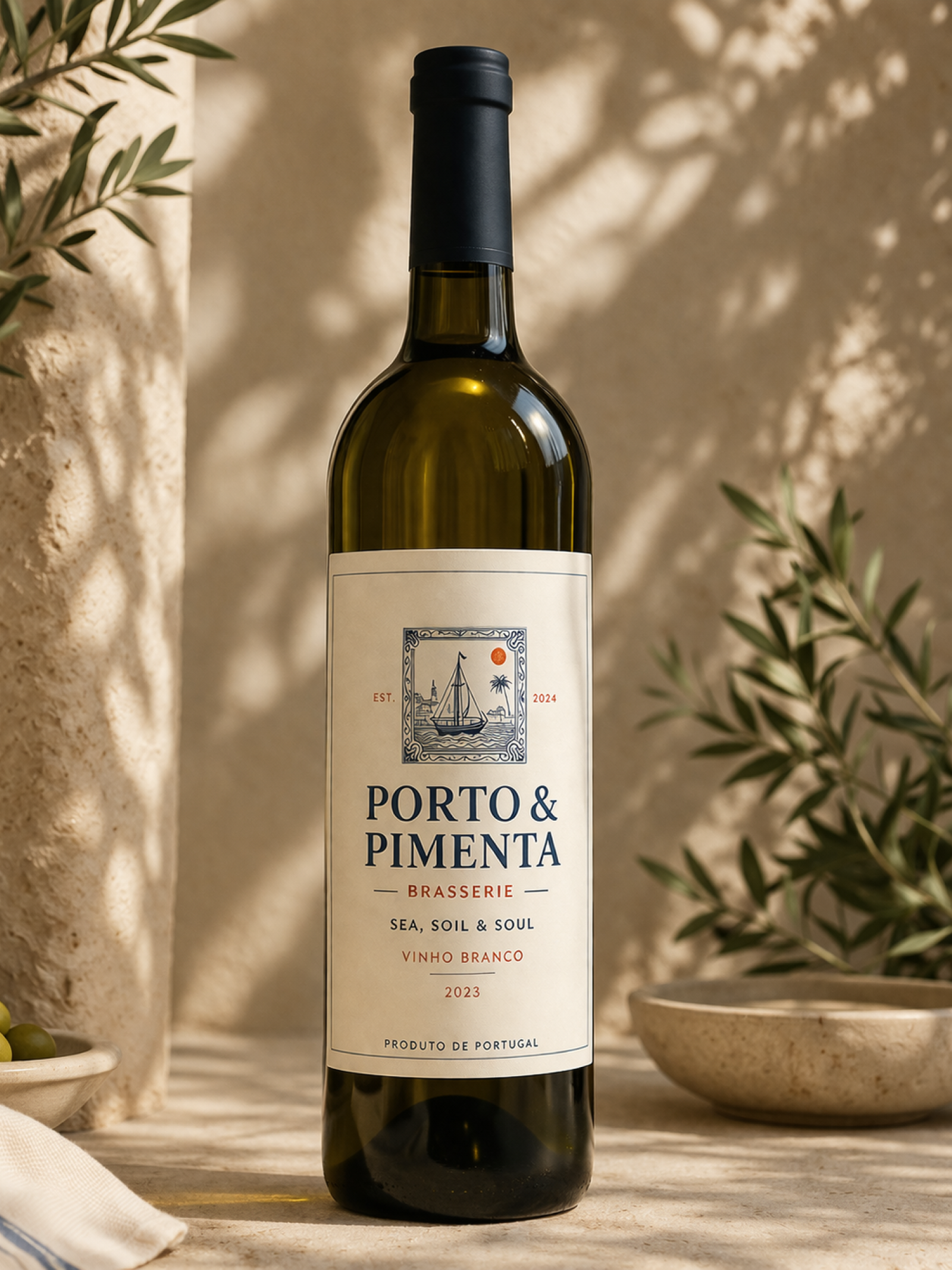 Porto & Pimenta wine bottle label